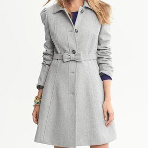 Banana Republic Wool Coat w/ bow detail Petite M